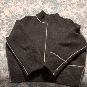 Zara Gray Turtleneck Sweater